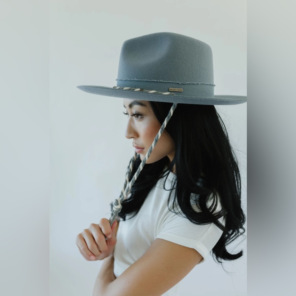 Gigi Pip Denim Dreams Zephyr Wide Brim Hat - Picture 2 of 6